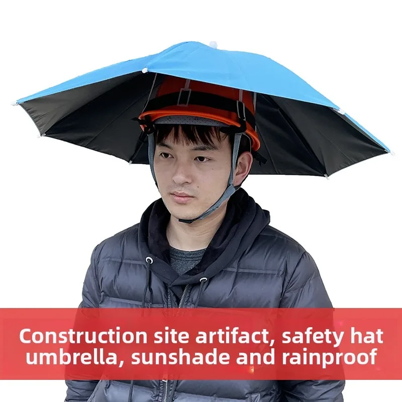 Construction site helmet sunshade hat brim Sunscreen umbrella worn on hard hat Construction sunscreen large sun hat umbrella