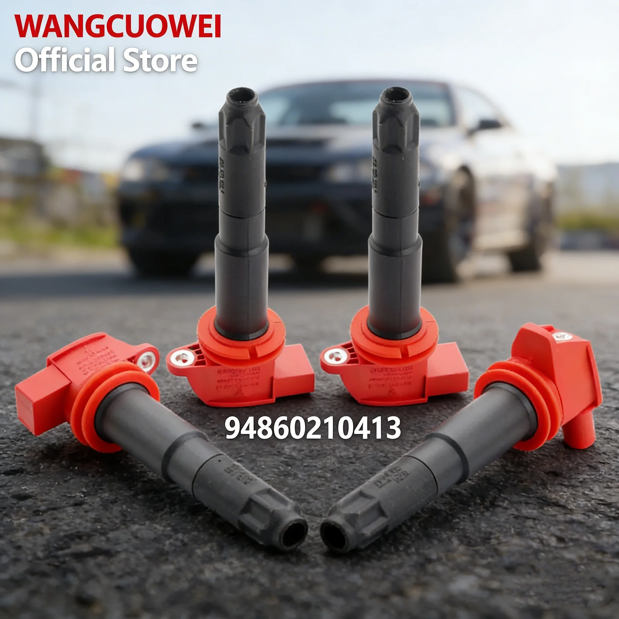 

WANGCUOWEI 1pcs ignition coil OEM 94860210413 94860210414 4.8 4.8T FOR Porsche Cayenne Panamera