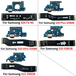 Porta de carregamento USB Dock Board Connector, Placa-mãe principal Cabo Flex, Fit para Samsung S20 Fe, 4G, G780, S20 Plus Ultra, G981B, G986B, Novo