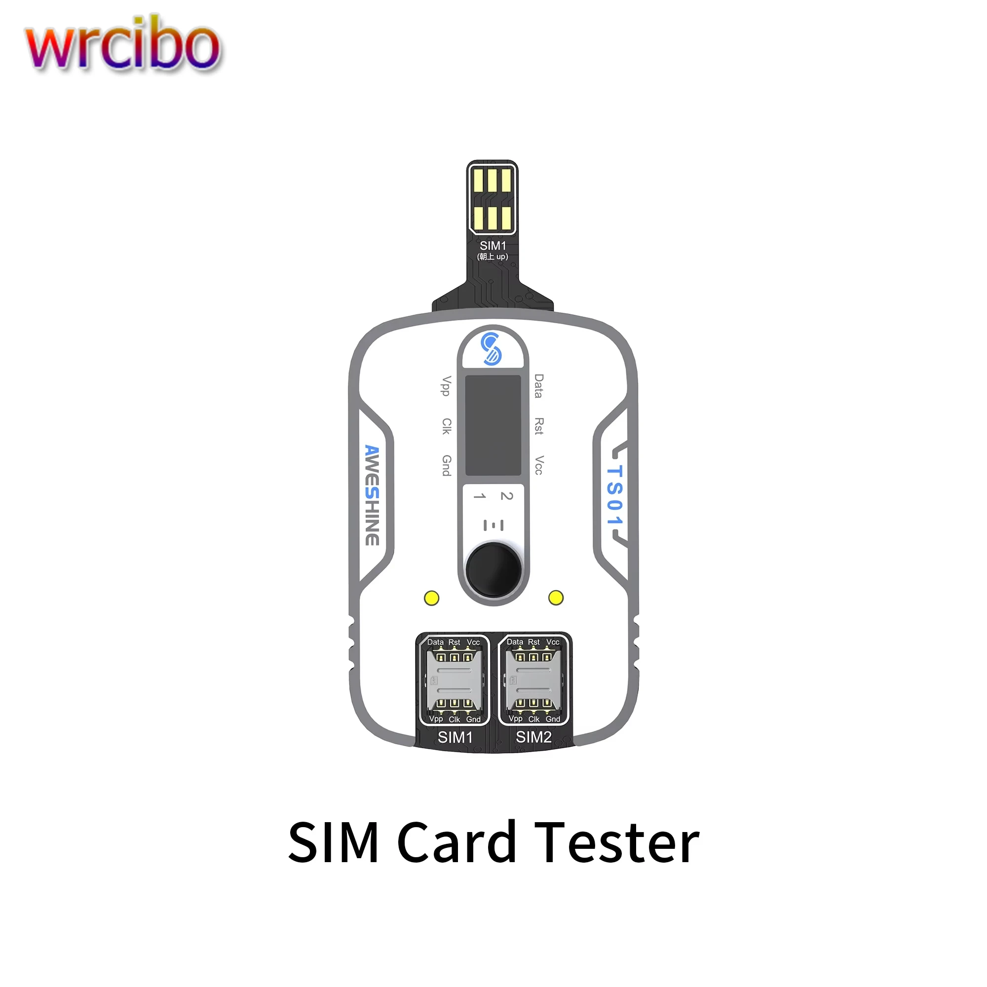 

Aweshine TS-01 Тестер SIM-карты Универсальный держатель сигнала SIM-карты Быстрый тест Анализатор сбора сопротивления неисправностей SIM-карты