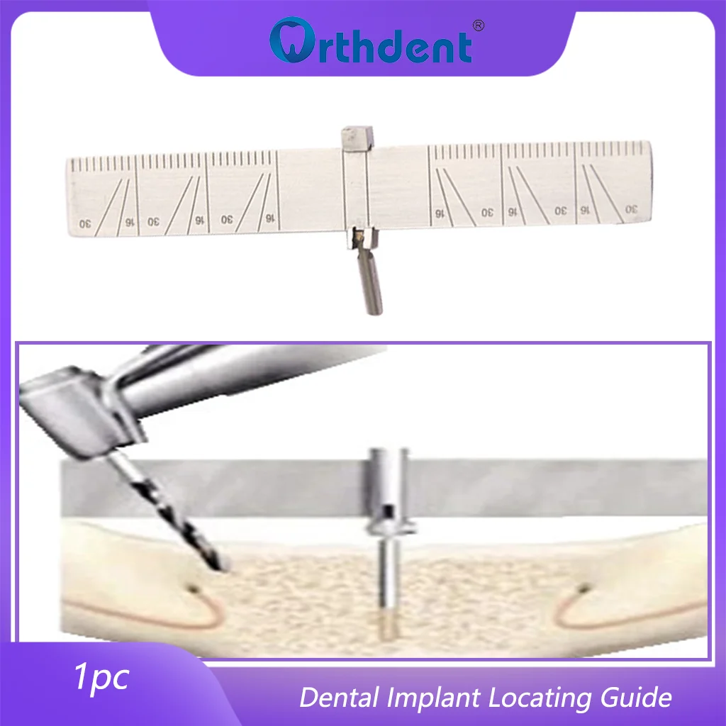 

Dental Implant Locating Guide Angle Ruler Autoclavable Bendable Dentistry Measuring Ruler Planting Positioning Locator Gauge 1PC