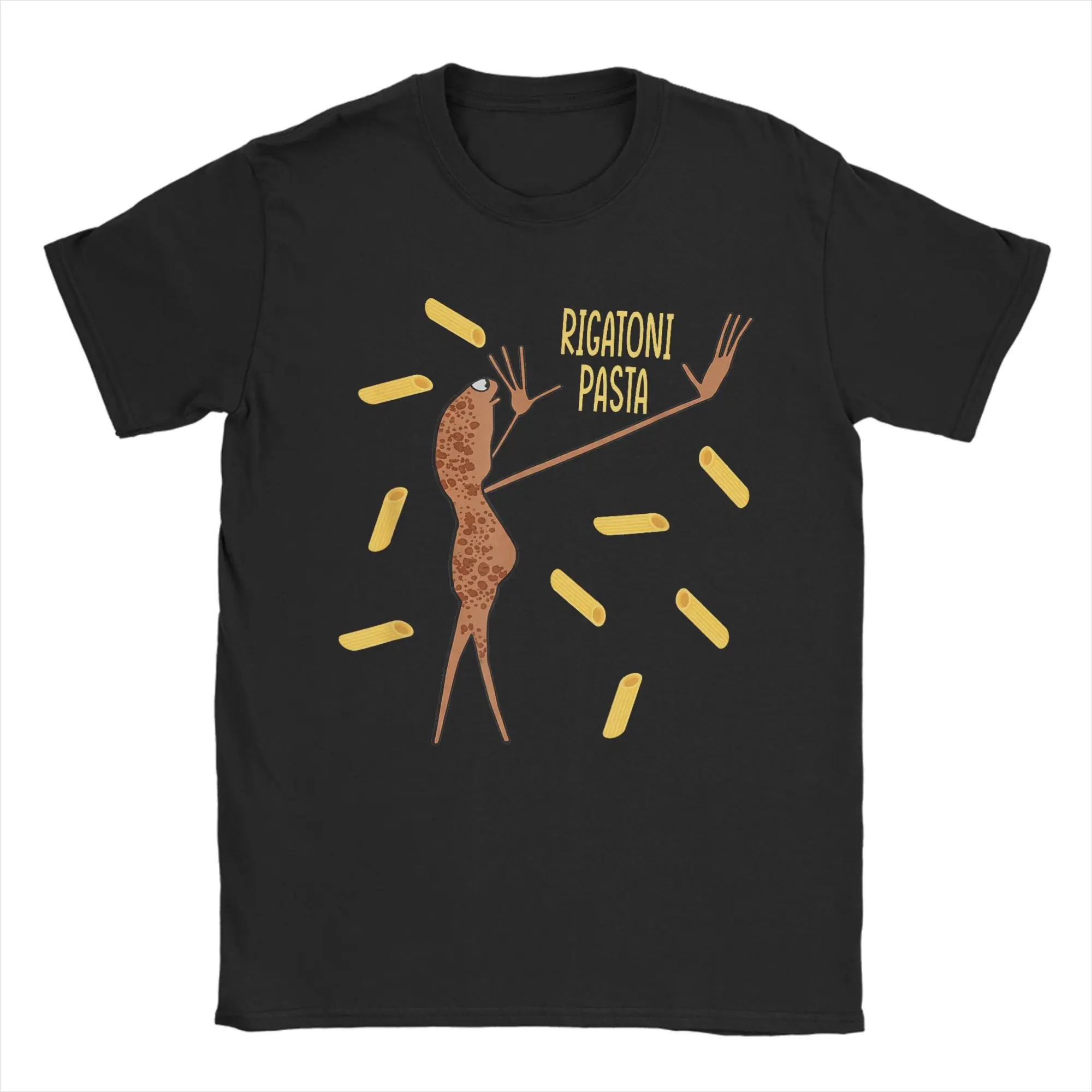 Camiseta de gran tamaño de verano Marcus The Worm Rigatoni Pasta, camisetas de tendencia, Camiseta de algodón puro para hombres, camisetas de manga corta de talla grande