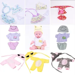 30cm Doll clothes  coat Change a suit Reborn baby cartoon crystal super soft cloth doll set sweater doll accessories