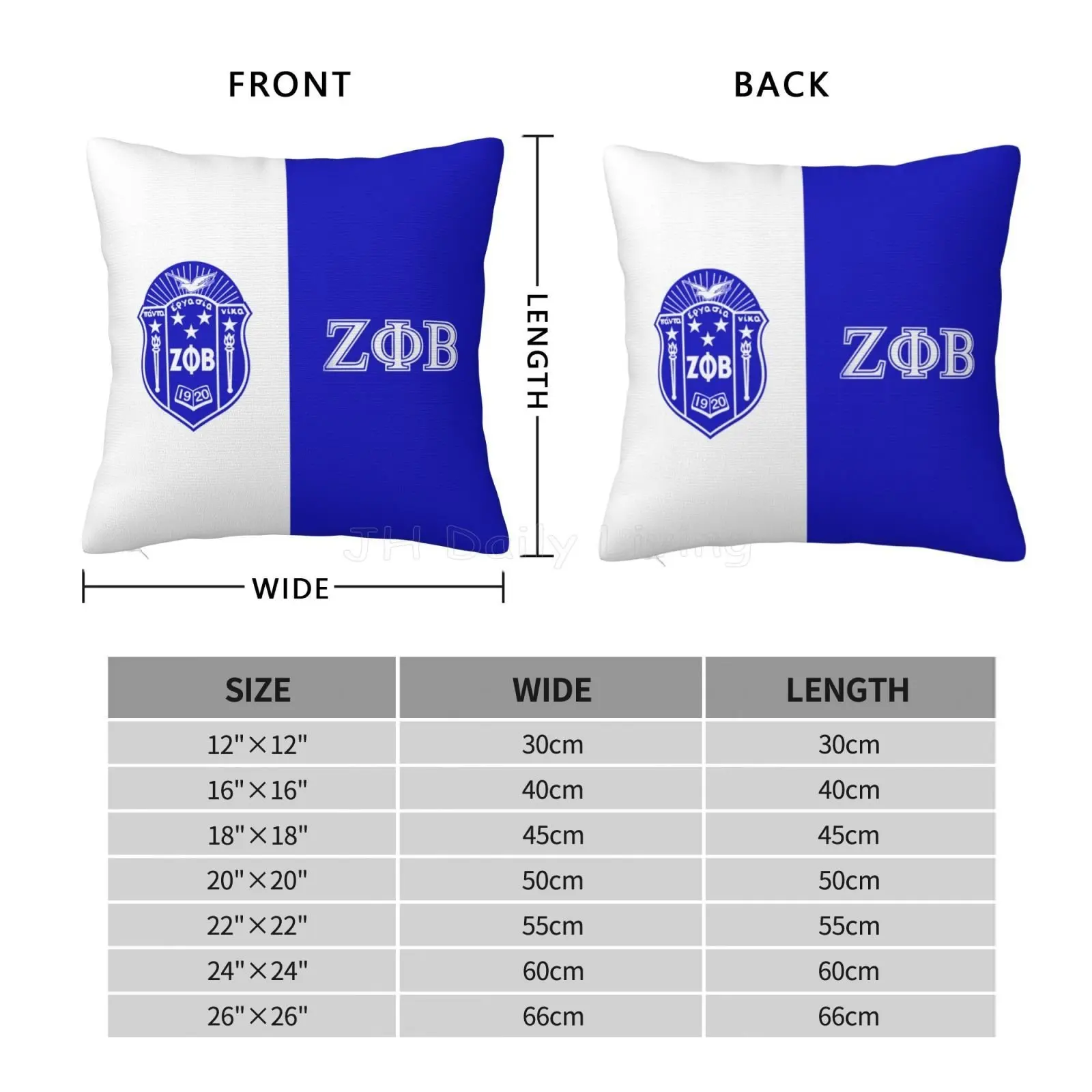 Zeta Phi Beta Print Pillow Cover Cushion Cover 45x45cm Home Office Car Decor Square Pillow Case Throw Pillowcase Drop Shipping