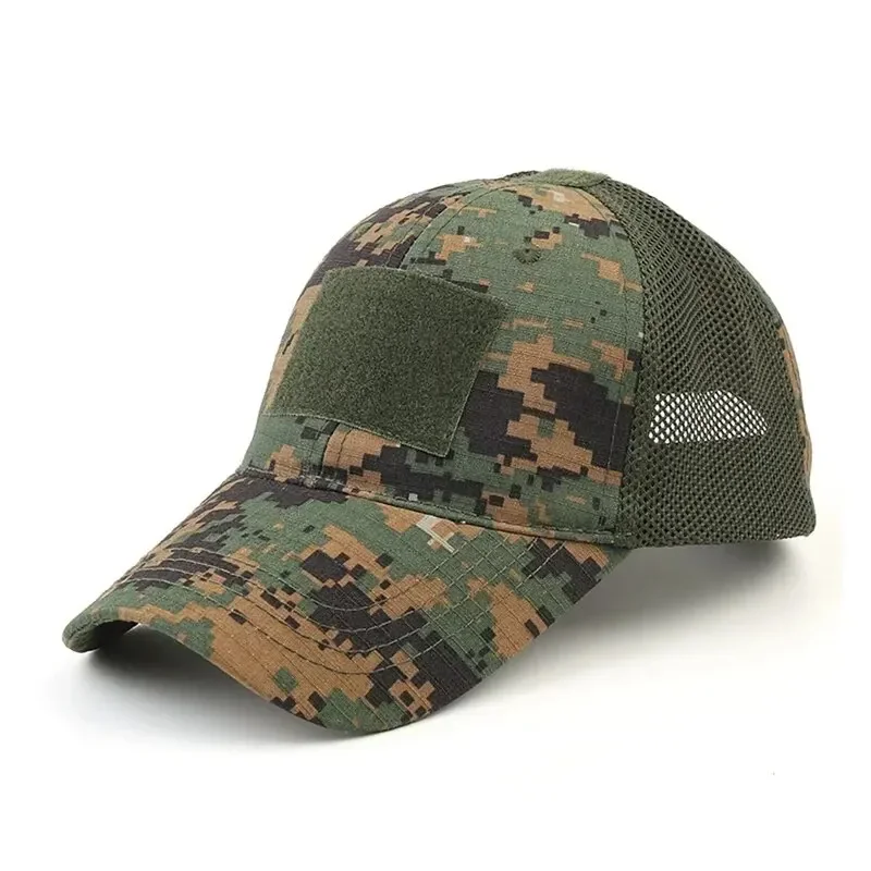 Outdoor Multicam kamuflaż regulowana czapka siatkowa taktyczna wojskowa armia Airsoft wędkarstwo polowanie piesze wycieczki koszykówka czapka typu snapback