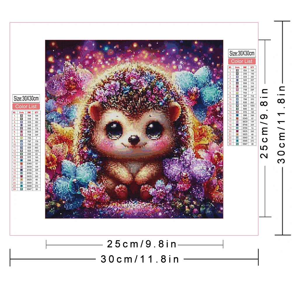 AZQSD Diamond Painting 5d Hedgehog Animal AB Drill Cross Stitch Kits Needlework Handicrafts Embroidery Wall Decorative