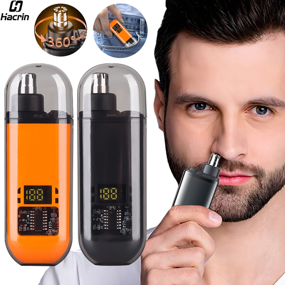 Nose Hair Trimmer for Men Portable Mini Nose Hair Remover USB Rechargeable Trimmer for Nose and Ears Electric Nose Hair Cutter
