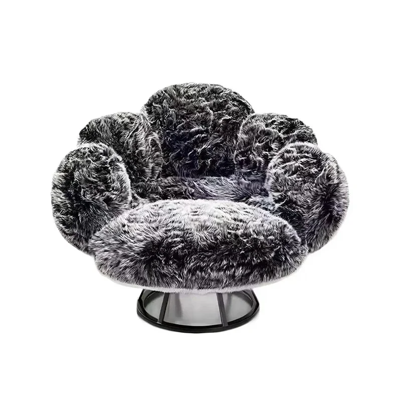 

Modern Home Furniture Velvet Plush Fabric Puff Bear Paw Cute Sofa Single Leisure Chair