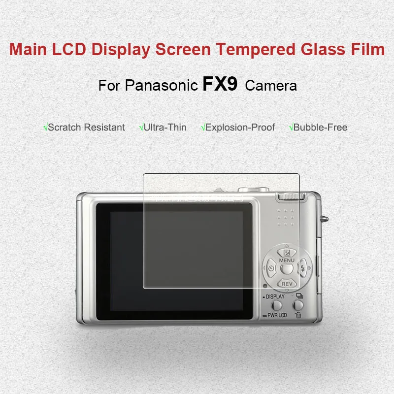 

Screen Protector for Panasonic FX9 Digital Camera, 0.25mm 9H Hardness Tempered Glass Film Bubble-free/Anti-scratch