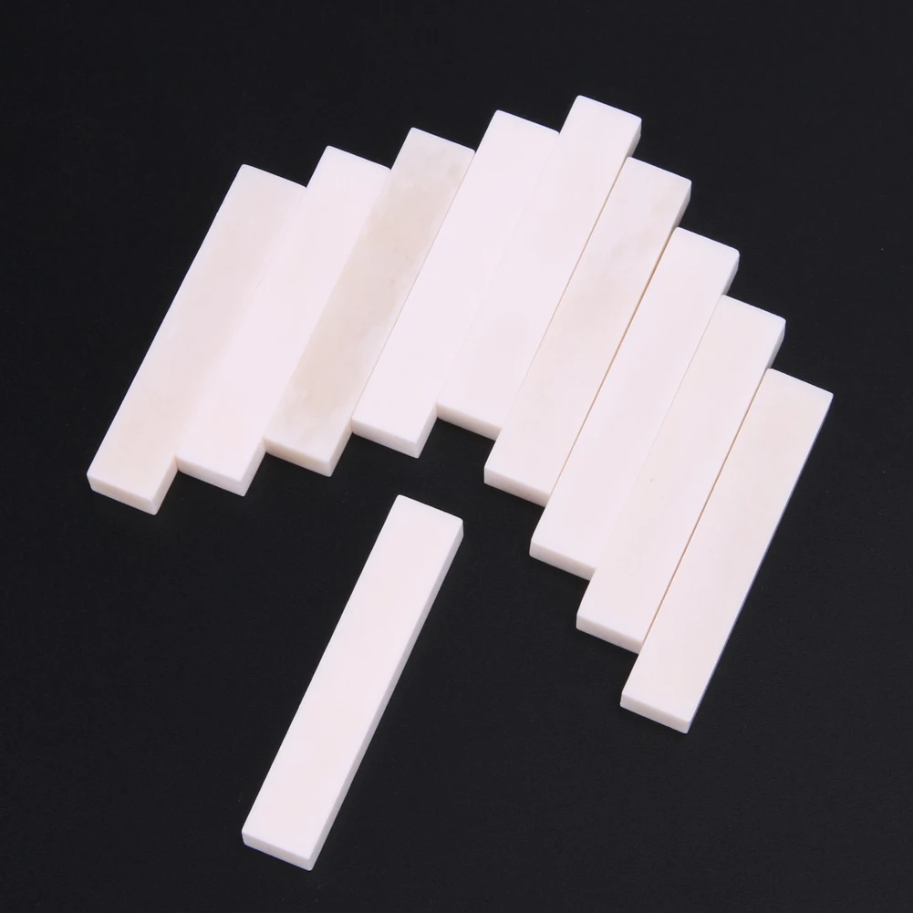 10pcs Guitar Nut Professional Buffalo Bone Classical Guitar Bridge Nuts Replacement Lightweight Durable Musical Instrument Parts