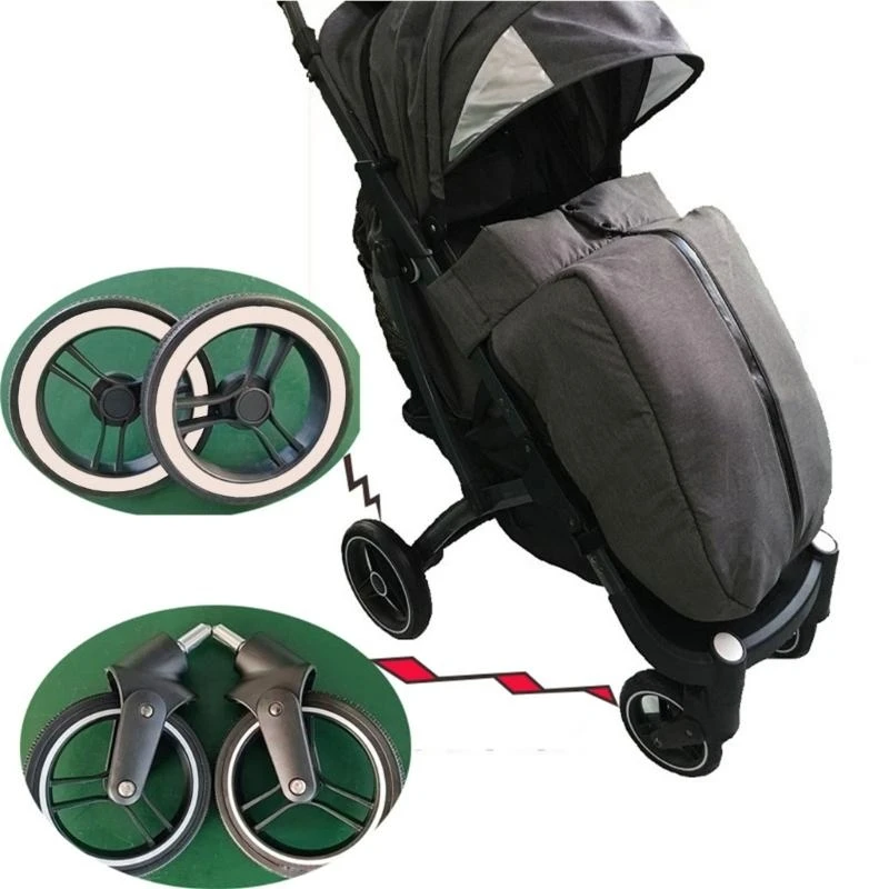 

U50F Baby Pram Front/Rear Replacement Stroller Front Armrest Pushchair Rubber Wheel for Yoya Yoya