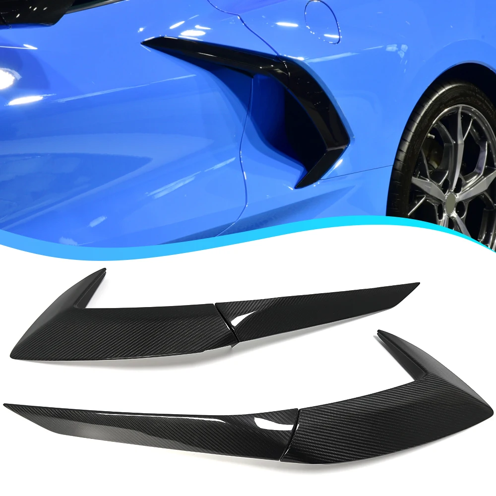 Side Skirt Body Spoiler Canards Splitter For Chevy Chevrolet Corvette C8 Stingray Coupe Z06 Z51 2020-2022+