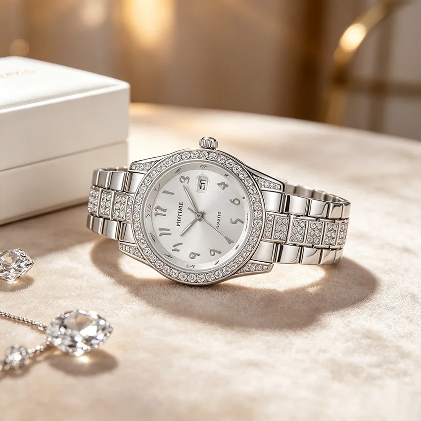 New Fashion Women Watches Rhinestone Casual Watch Clock Women Watch Arabic Scale Men Wristwatch Relogio Feminino Women Watch Men
