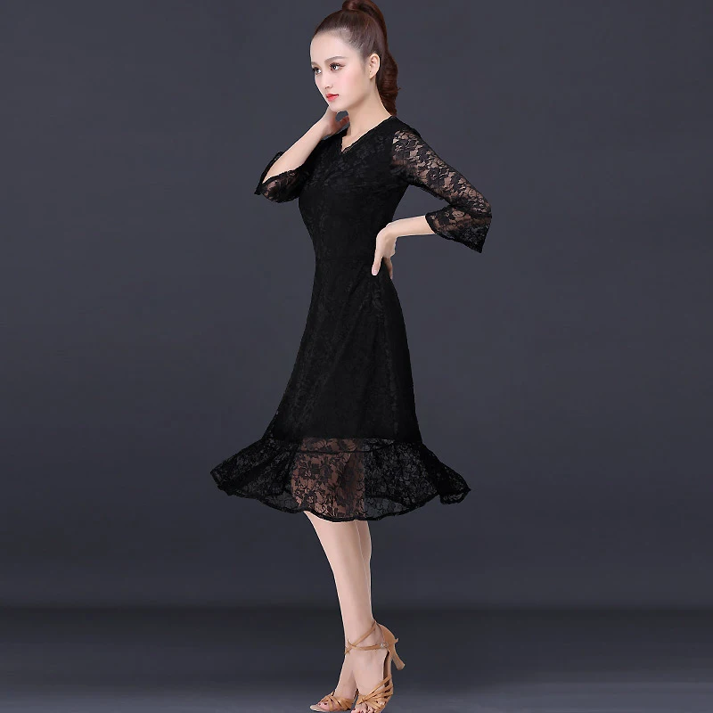 Latin Dance Dress Female Adult Dance Dress New Sexy Dance Practice Dress Performance Dress Womens Dresses for Prom Samba Wear