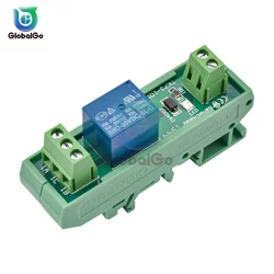 250V AC 10A 30V DC 1 Channel Relay Module DIN Rail Output Board 5V 12V NPN PNP Input Signal Control Board 10A Relay Module