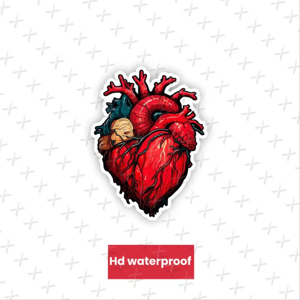 Anatomical Heart Waterproof Vinyl Decal Sticker For Laptop Water Bottle Skateboard Helmet Waterproof Stickers For Decorating Car