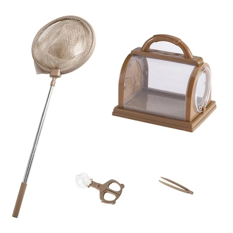 Kids Outdoor Exploration Kit - Insect Collector Set For Elementary & Kindergarten, Includes Butterfly Observation Cage