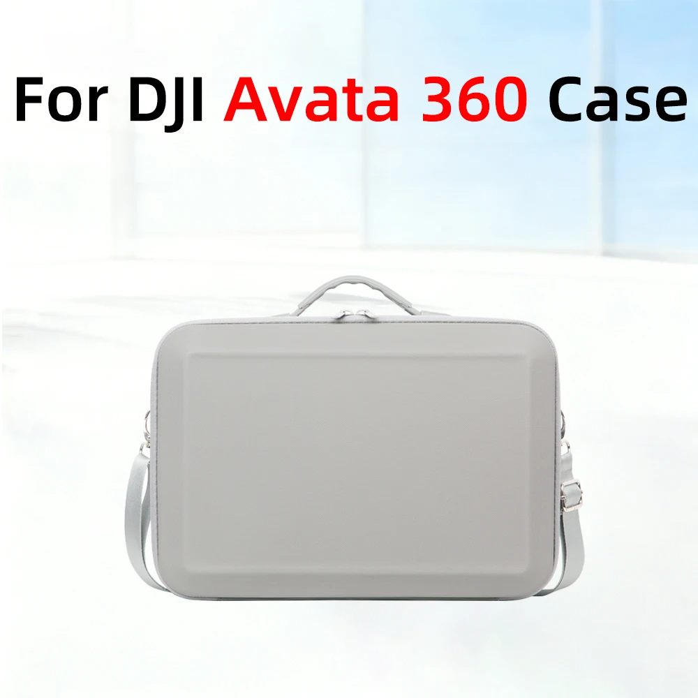

PU Portable Carrying Case for DJI Avata 360 Drone RC2 Controller and Charging Hub Storage Bag with Shoulder Strap Black Gray