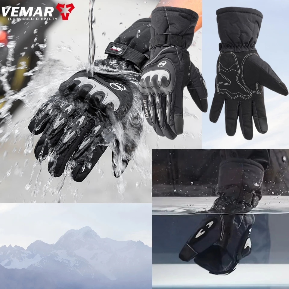 

Зимние водонепроницаемые мотоциклетные перчатки сохраняют тепло, мужские мотоциклетные перчатки с сенсорным экраном для мотокросса