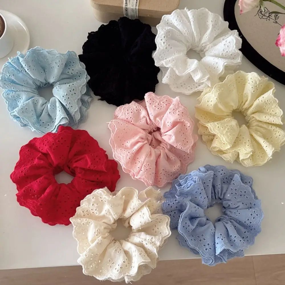 Форма цветка, балетный стиль, кружевные резинки для волос, тканевые резинки для волос с вышивкой в виде сердца, большие резинки для волос, резинки, кольцо для волос