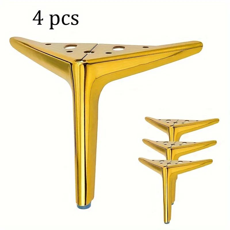 4pcs Furniture Legs Furniture Set Modern Furniture Feet Metal Table Leg Cabinet Couch Chair Bed Dresser Wardrobe DIY Replacement