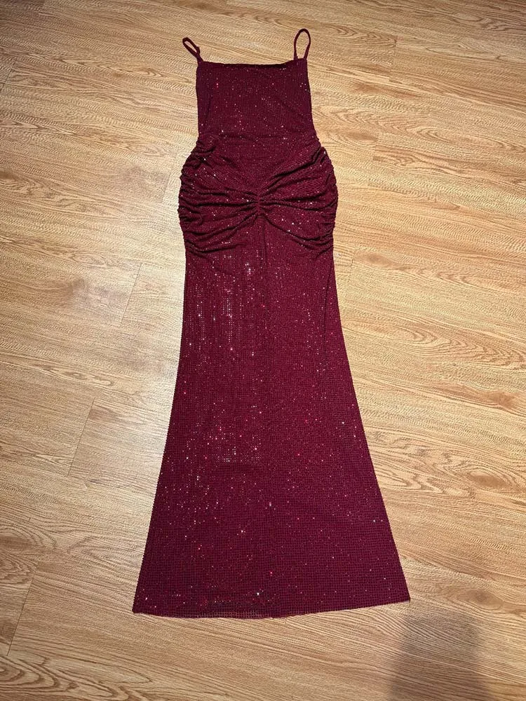 جودة عالية الساخن ختم مثير الحمالات فستان عارية الذراعين 2025 موضة جديدة مخصصة الملابس النسائية #6