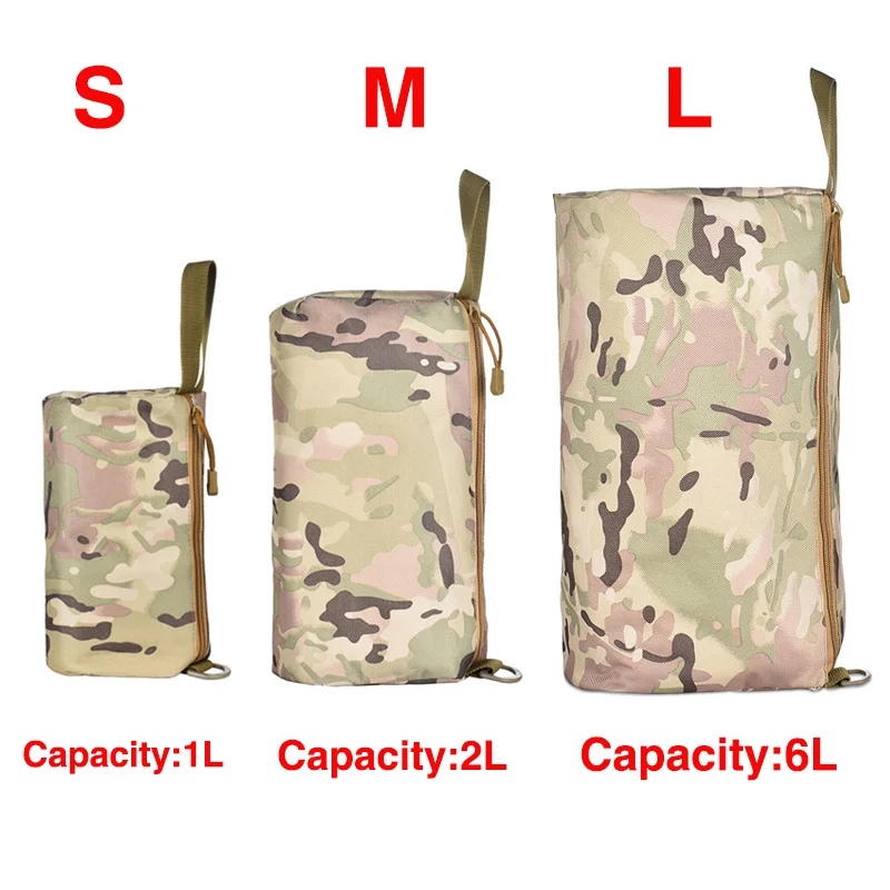 Multi-funcional Factive Fanny Pack, Bolsa de camuflagem ao ar livre para ferramentas múltiplas, Bolsa portátil tática de armazenamento de ferramentas EDC, S, M, L