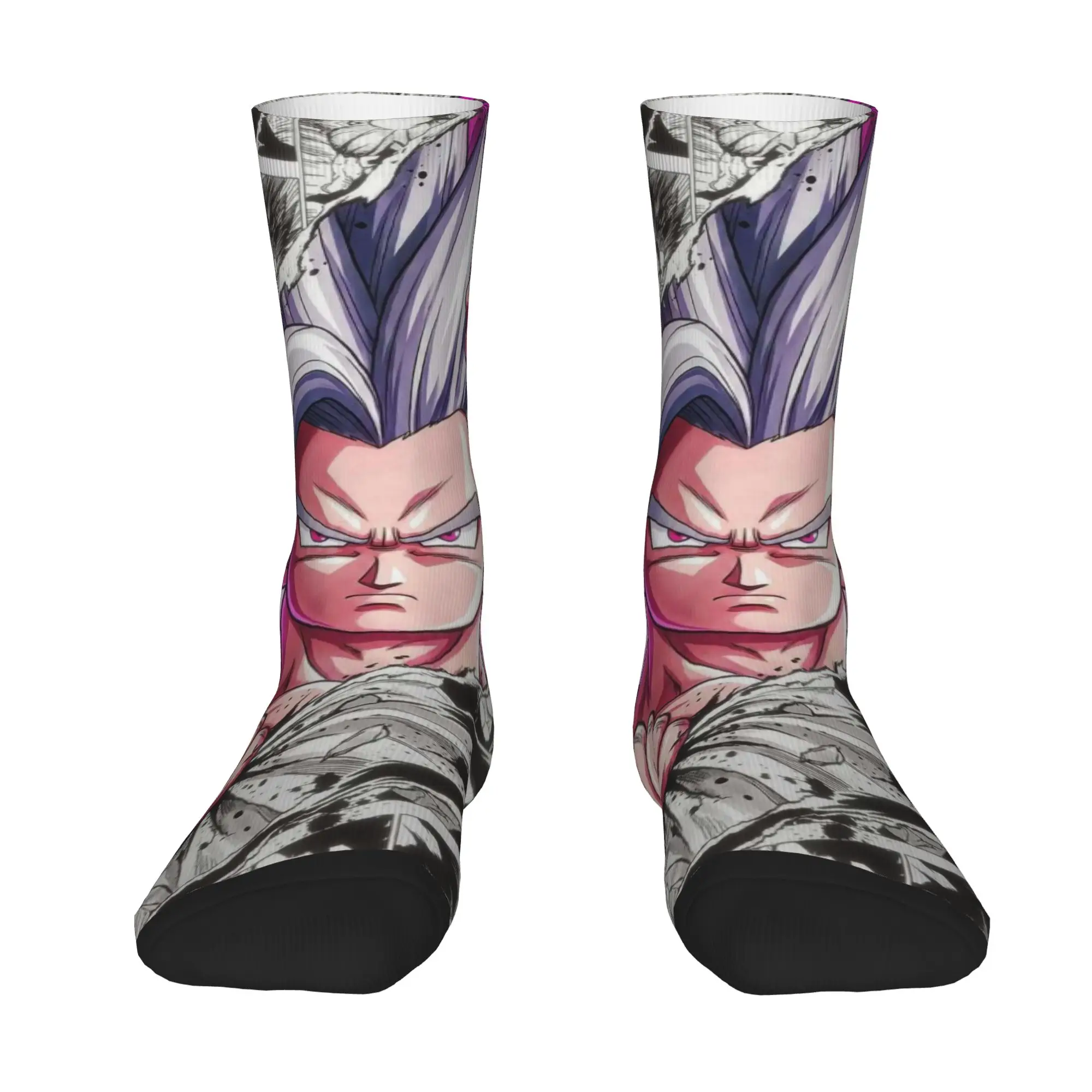 1 Pair Funny Sock Dragon Ball Trunks (9) Hip Hop Seamless Pattern Printed Men Socks Casual Men's Socks