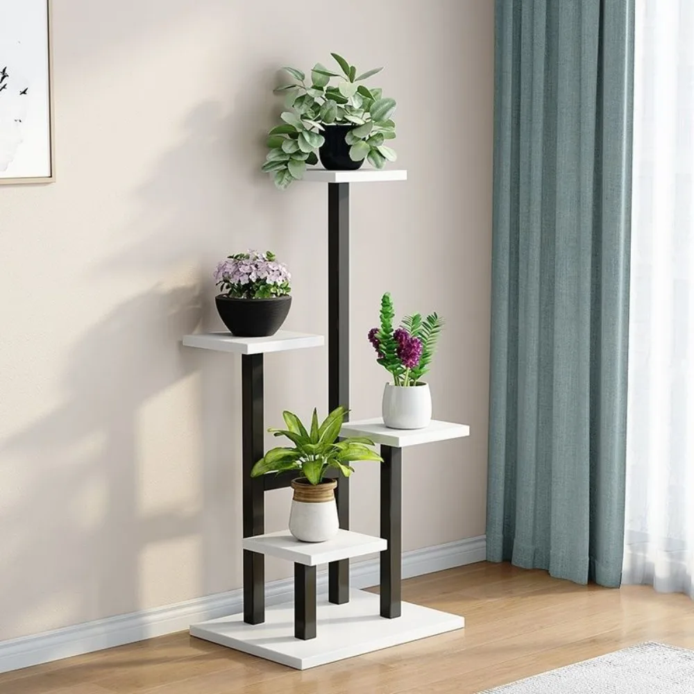 Green Plant Placement Shelves Floor Standing Indoor Household Balcony Plant Rack Multi Layer Iron Flower Pot Placement Shelf