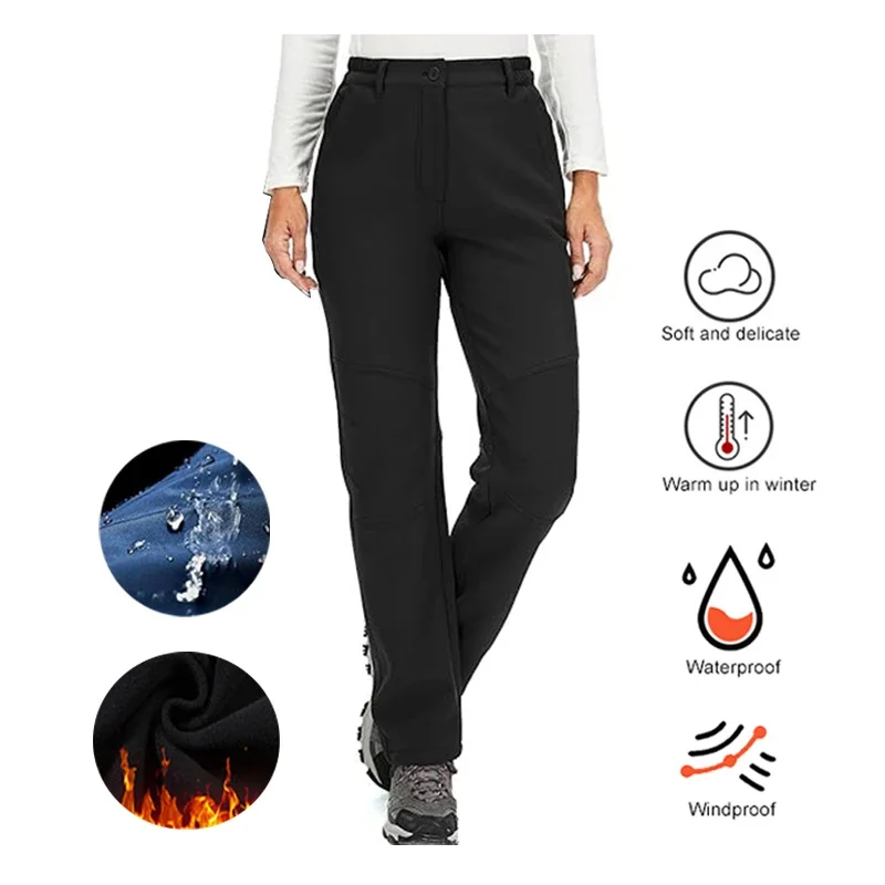 Dames winterbroeken zijn warm, waterdicht, winddicht, kamperen, buitenreizen, bergbeklimmen, fietsen, sportbroeken overalls