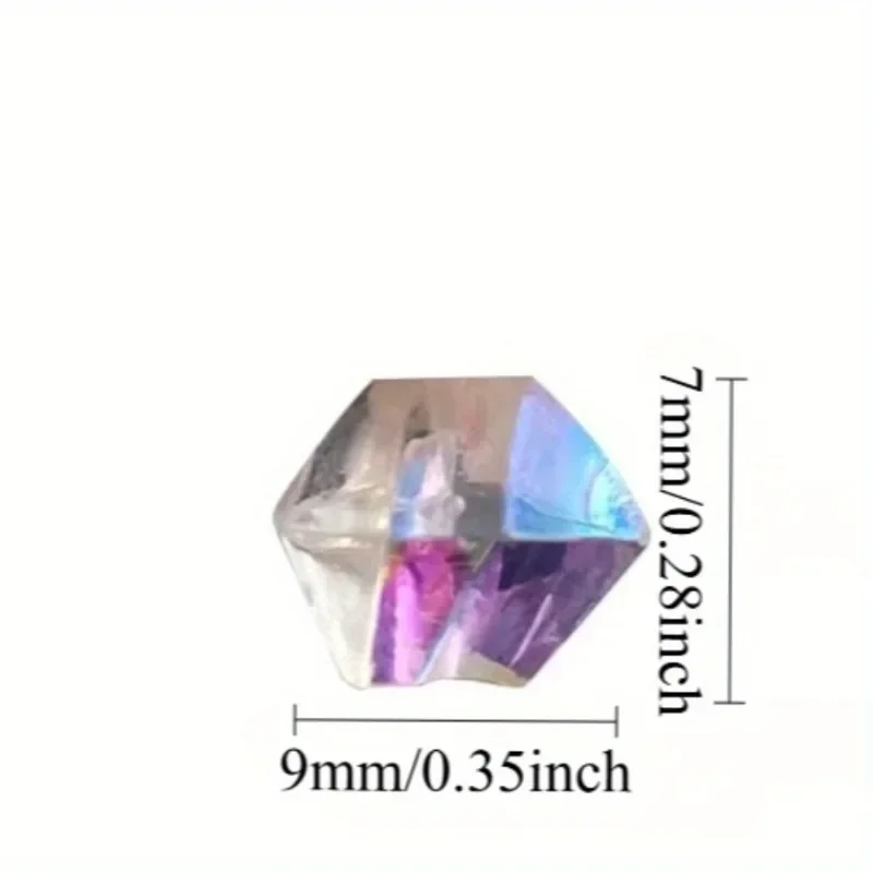1 Set 6 * 9 Mm Iridescent Vase Filler, Acrylic Ice Cubes Acrylic Gem Plastic Diamonds Acrylic Table Centerpiece