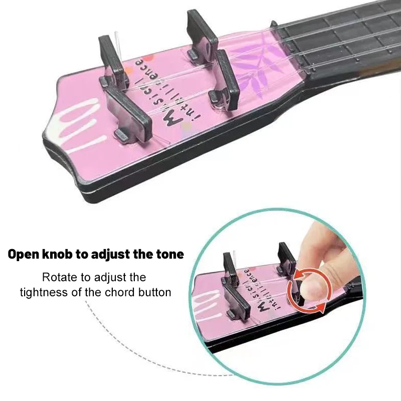 Mini ukelele de juguete para niños y niñas, instrumento educativo de guitarra, regalos para niños