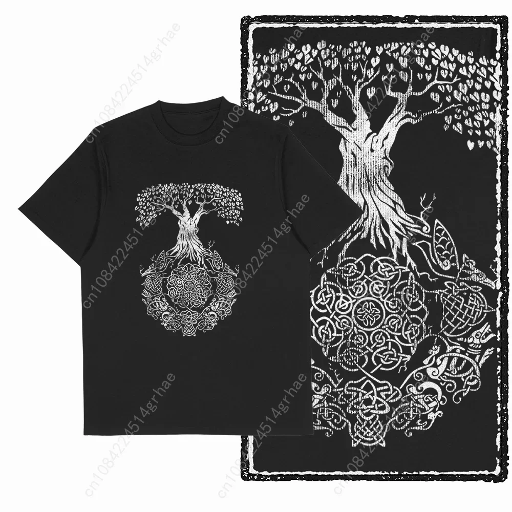 Coolmind MAX yggdrasil printed Exclusive graphic men T shirt 100% cotton big size streetwear men tshirt cool t-shirt tee shirts