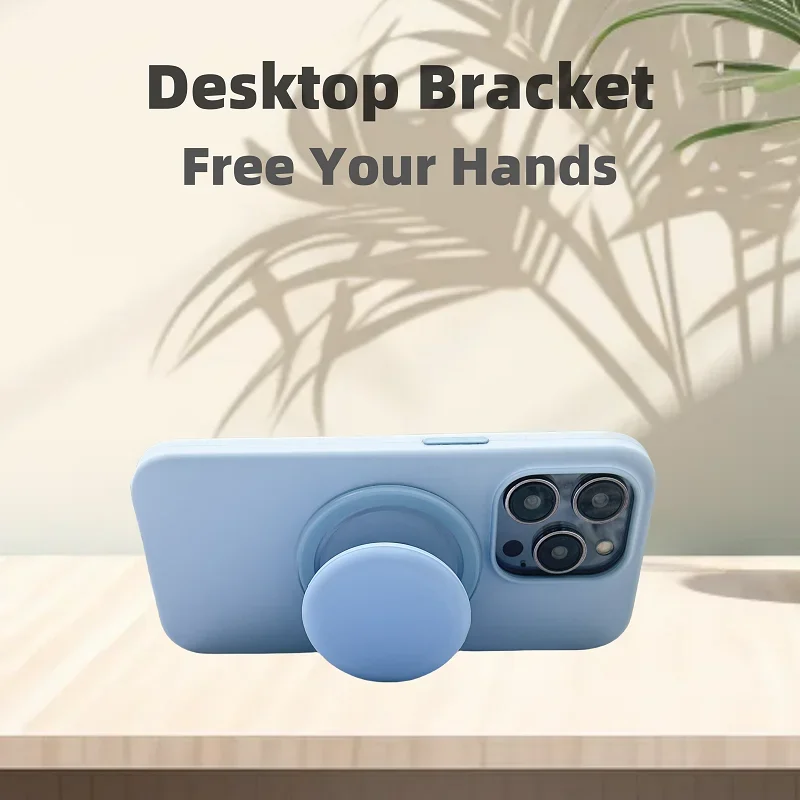 Korea Silicone Round Magnetic Phone Grip Stand Holder For Iphone 17 Series For MagSafe Socket Grip Stand Holder GripTok Bracket