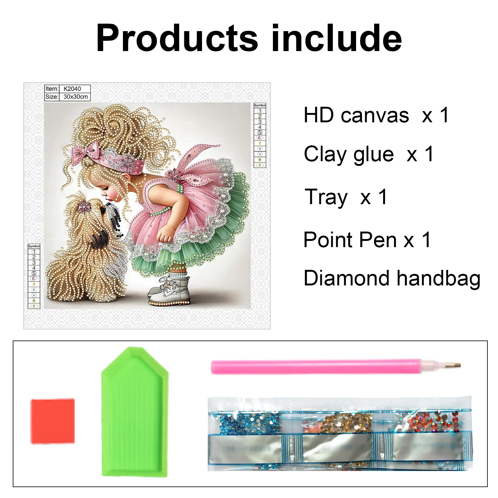 Puppy Special Shape Diamond Art Painting Kit for Adult Beginner,Crystal Diamond Special Shape Kit for Home Wall Decoration Gift view 3