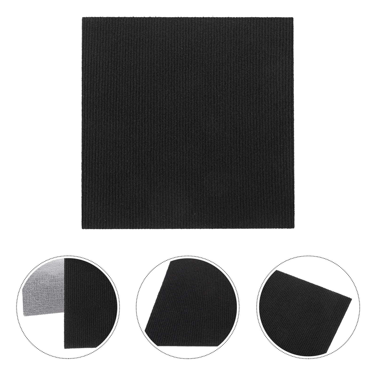 10 Pcs Non-slip Floor Stickers Floating Tiles Area Rugs Household Peel and Polyester Office Nail