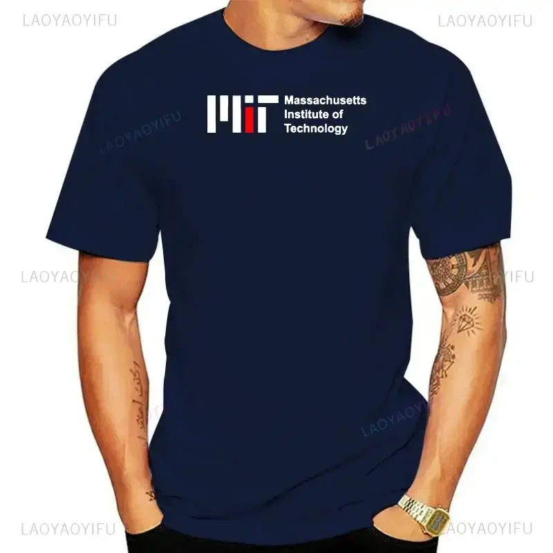Funny College Style Short Sleeve T-Shirt MIT Inspired University Streetwear Unisex Casual Graphic Print 2025 Novelty Apparel