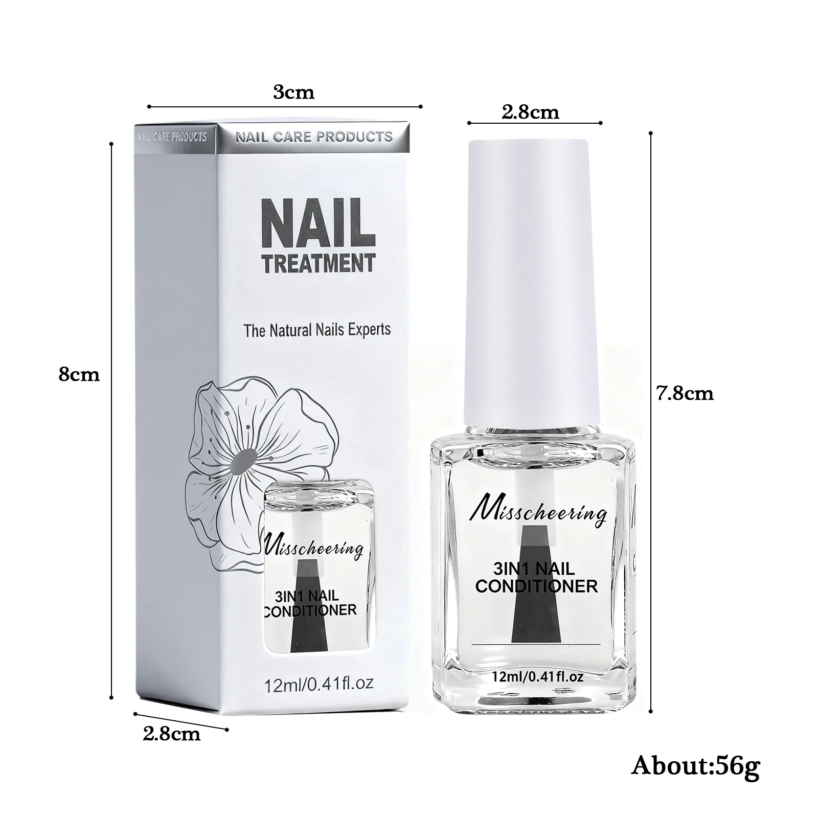 Acondicionador de uñas 3 en 1, 12ML, transparente, Natural, de secado rápido, aceite para el cuidado de las uñas, tratamiento artístico, acabado de manicura