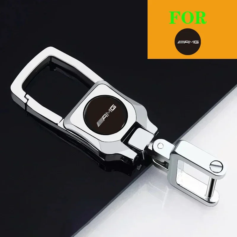 Автомобильный брелок-подвеска из утолщенного металла с защитой от потерь, простой для Mercedes benz AMG W204 W203 W212 W211 W124 W210 GLC GLE E CLA GLA