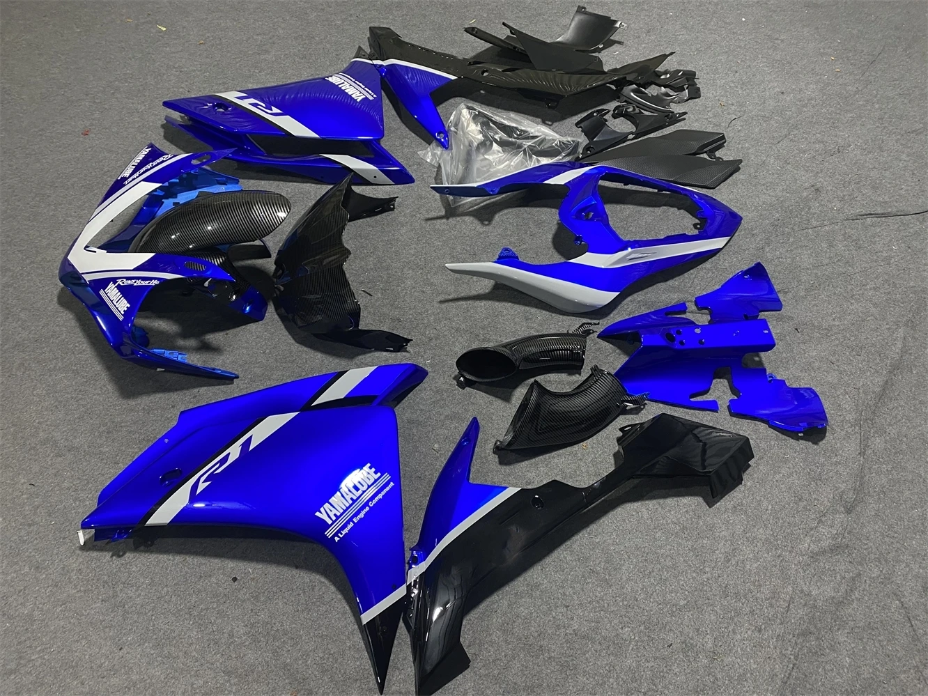 Motorcycle fairing fits YZF-R1 2007 2008 YZF1000 07 08 fairing Matte black blue carbon fiber painted motorcycle shell