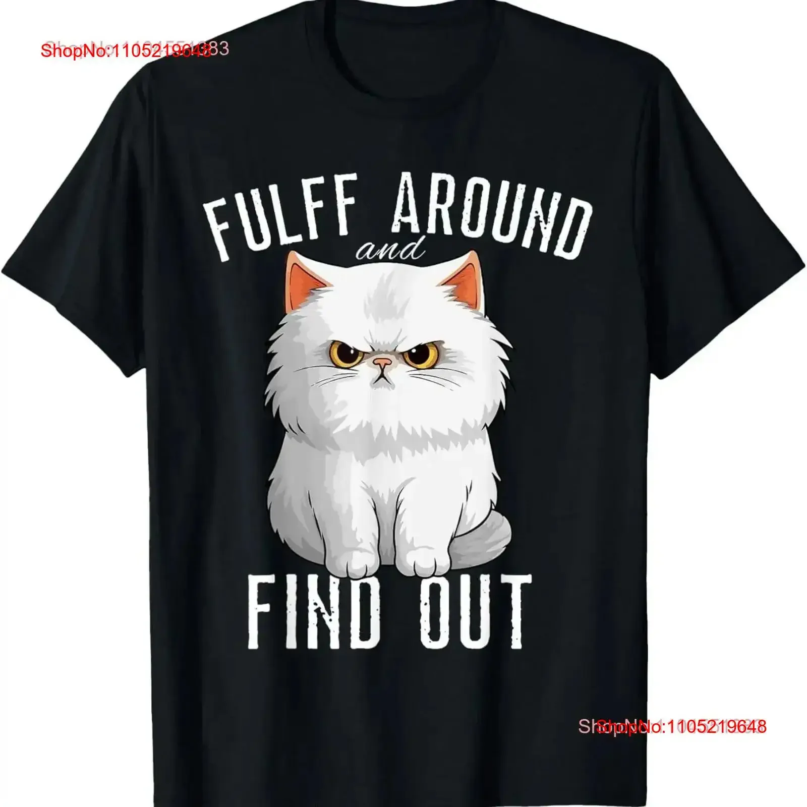 

Fluff Around Sarcastic Cat Lady Funny Quote Humor T Shirt vintage Washed Top For Everyday Wear Versatile Casual graphic