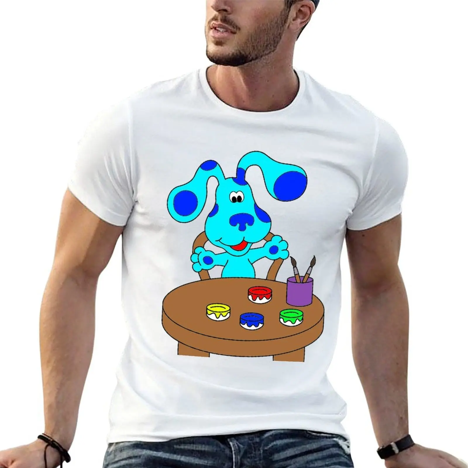 T-shirt Blues Clues pour homme, t-shirts décontractés pour homme, t-shirt slim fit pour homme, t-shirt de créateur