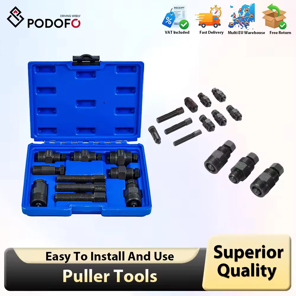 Podofo 10 pièces universel moto ATV cyclomoteur volant extracteur ensemble outils de réparation tirer dissolvant pour moto vélos Honda