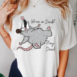 Opossum Tshirt Funny Possum Tee Shirt Saying Animal T-shirt Cotton Women Men Women's T-shirt Short Sleeve Tees Women's Clothing