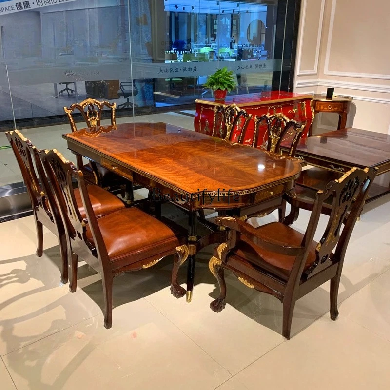 

Light luxury small apartment restaurant long dining table