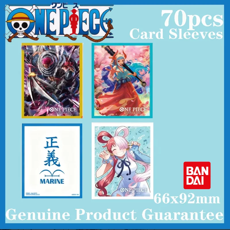 Bandai 70 Stück One Piece Kartenhüllen 66x92mm Yamato Uta Justice Style Offizielle Anime-Schutzhüllen TCG Geschenk