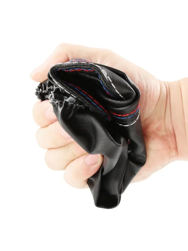 Botte en cuir noir pour levier de vitesse de voiture, frein à main manuel, style de voiture, BMW Série 3, E36, E46, M3