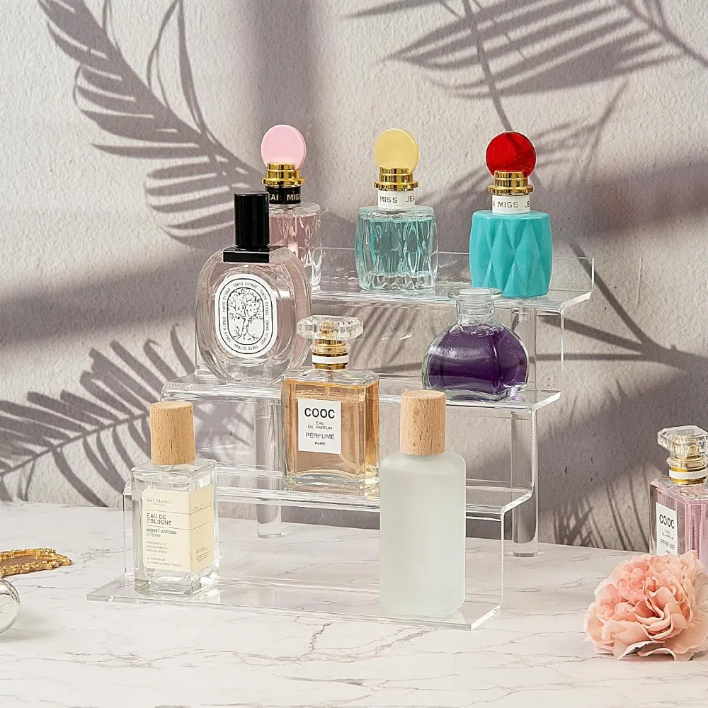 12 Inch Acrylic Shelf 4 Tier Display Stand for Perfume Organizer Funko POP Collection Decoration