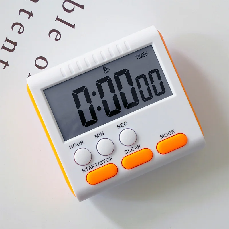 20pcs English 24-hour Electronic Timer, Alarm Clock, Digital Reminder, Silent Student Study Room Desktop Electronic Clock