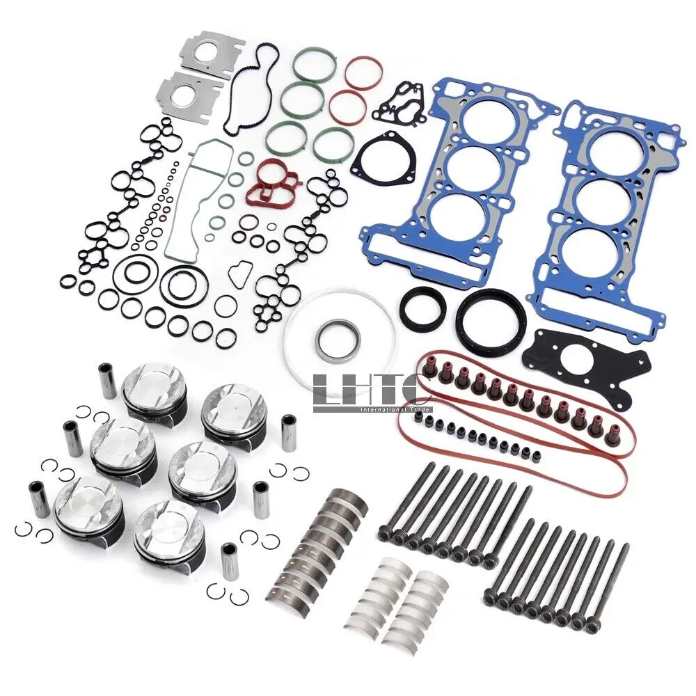 Engine Overhaul Rebuild Pistons Bearings Gasket Seals Kit For Audi VW Touareg Porsche 3.0 TSI TFSI EA839 CWG CZS DLZ DCB